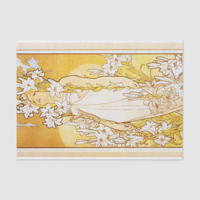 Papier Mousseline Lily par Alphonse Mucha (Recto)