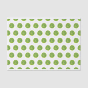 Papier Mousseline Lime Vert Aquarelle Pois Tissu Papier