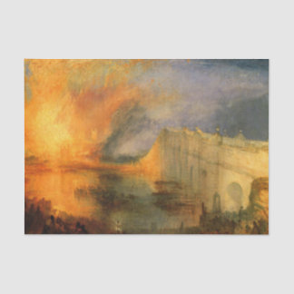 Papier Mousseline L'incendie des chambres du Parlement par Turner