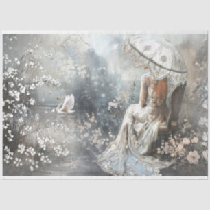 Papier Mousseline Liner d'argent, Portrait de Fantaisie Parisienne &