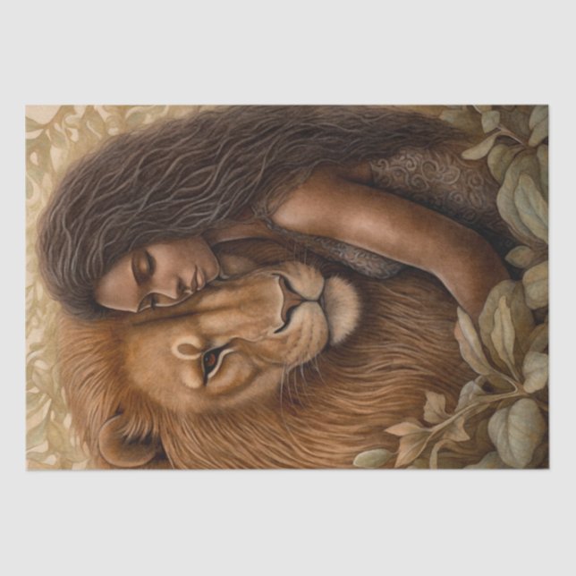 Papier Mousseline Lion africain (Recto)