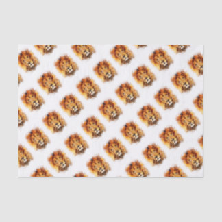 Papier Mousseline Lion Aquarelle