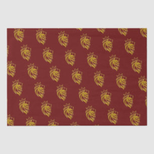 Papier Mousseline Lion Avec Couronne - Style Or 2