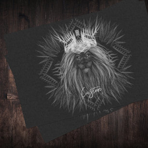 Papier Mousseline Lion avec monogramme de couronne