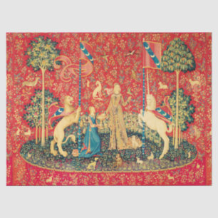 Papier Mousseline Lion D'ENFANCE ET D'UNICORN, Fleurs D'Imaginaires,