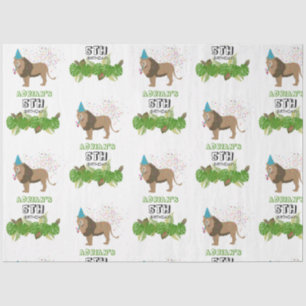 Papier Mousseline Lion Jungle Fête Animaux Fête Anniversaire Personn