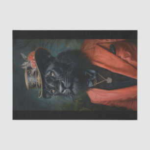 Papier Mousseline Lion noir rare11