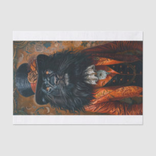 Papier Mousseline Lion noir rare7