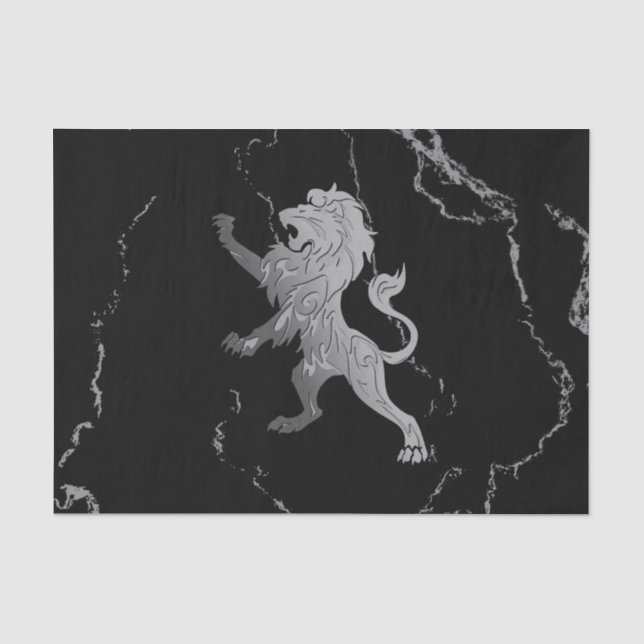 Papier Mousseline Lion royal d'argent (Recto)