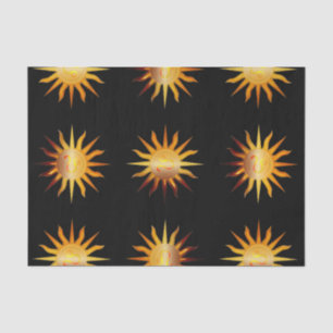 Papier Mousseline Lion Soleil Signe du Feu Mois de Naissance Noir Ro