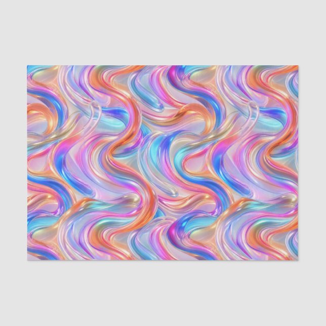 Papier Mousseline liquide holographique (Recto)