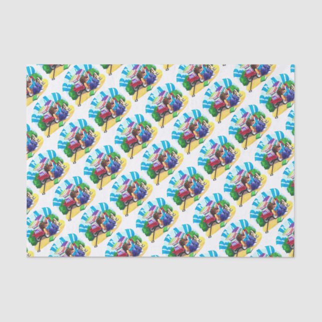 Papier Mousseline LIRE Livre Wagon Art (Recto)