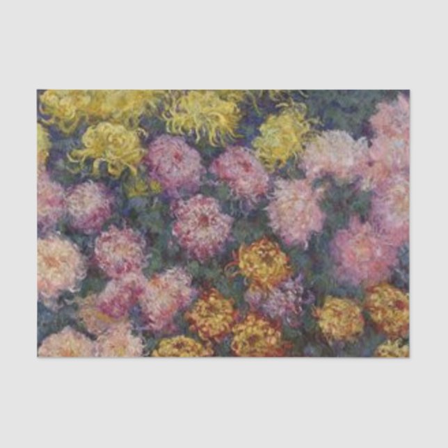 Papier Mousseline Lit de Chrysanthemums par Claude Monet (Recto)