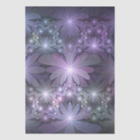 Lit de fleurs tendance brillant art fractal abstra