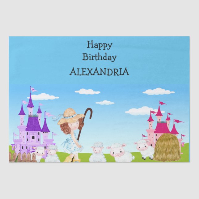 Papier Mousseline Little Bo Peep Nouveaux enfants amusants Fab Extra (Recto)