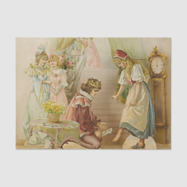 Papier Mousseline « Little Cinders » : illustration de conte de fées (Recto)
