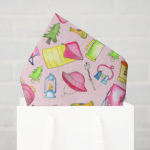 Papier Mousseline Little Girl One Happy Camper First Birthday Party