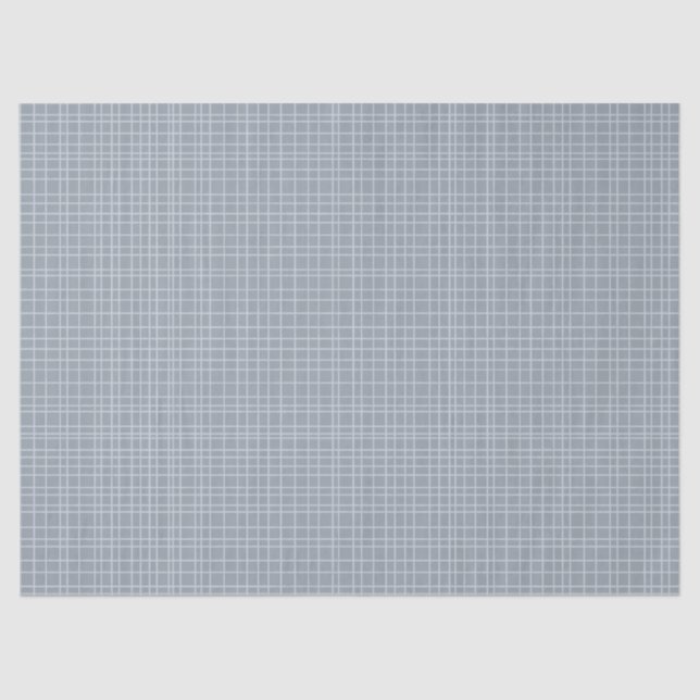 Papier Mousseline Little One Hand Drawn Grid - dusty steel gray (Recto)