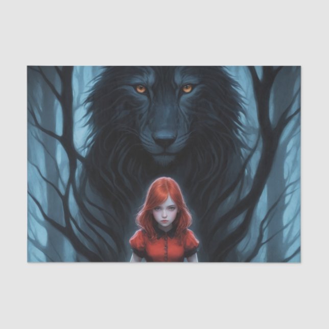 Papier Mousseline Little Red and the Wolf Decoupage (Recto)