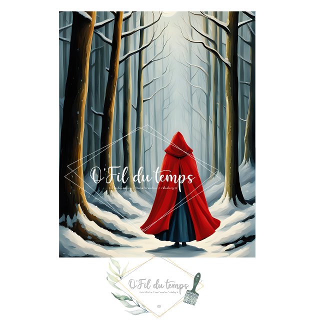 Papier Mousseline Little red ridding hood Winter Walk Decoupage (Créateur téléchargé)
