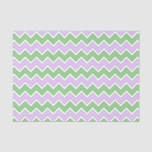 Papier Mousseline Livre blanc, Lilac et vert Chevron