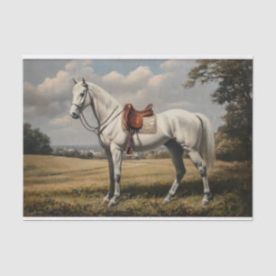 Papier Mousseline Livre de découpage du Cheval blanc 1