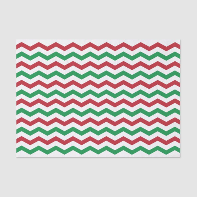 Papier Mousseline Livre de papier Motif rouge et vert Chevron (Recto)