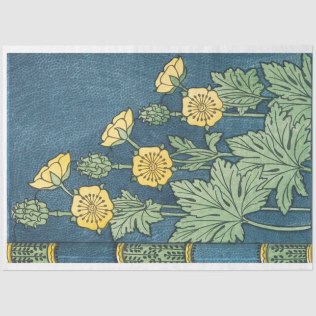 Papier Mousseline Livre de papillon art nouveau vintage (Recto)