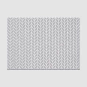 Papier Mousseline Livre de tissus de Chevron - Blanc sur gris