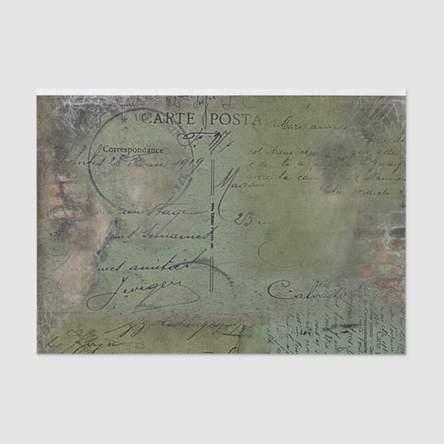 Papier Mousseline Livre de tissus Fatigue Green 1919 (Recto)