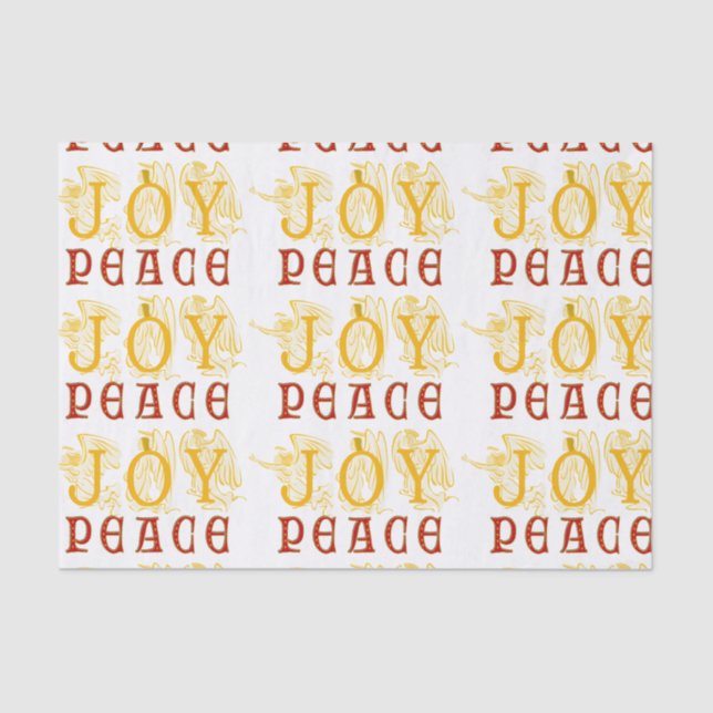 Papier Mousseline Livre Tissu Joy and Peace (Recto)