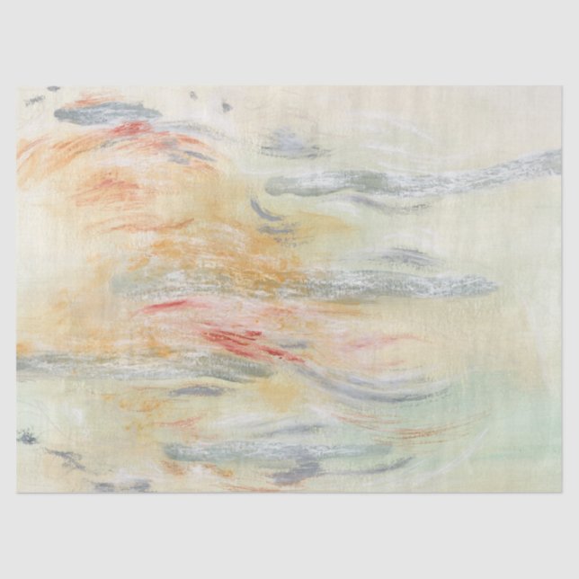 Papier Mousseline Livre vert sur le découpage Motif Abstrait (Recto)