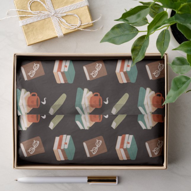 Papier Mousseline Livres Confortables et Lecture de Café (Cadeau)
