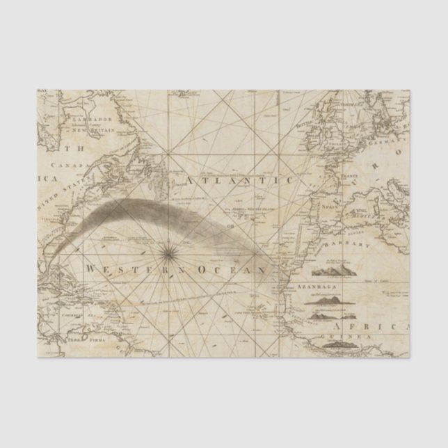 Papier Mousseline L'Océan Atlantique (Recto)