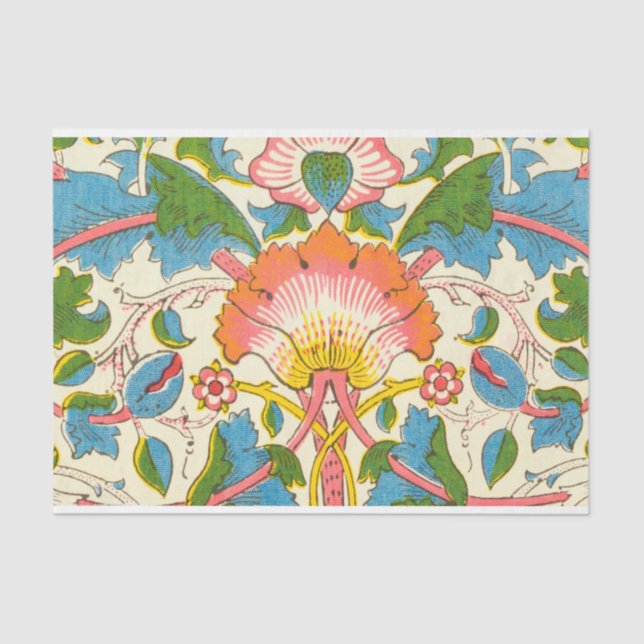 Papier Mousseline Lodden Rose (par William Morris) (Recto)