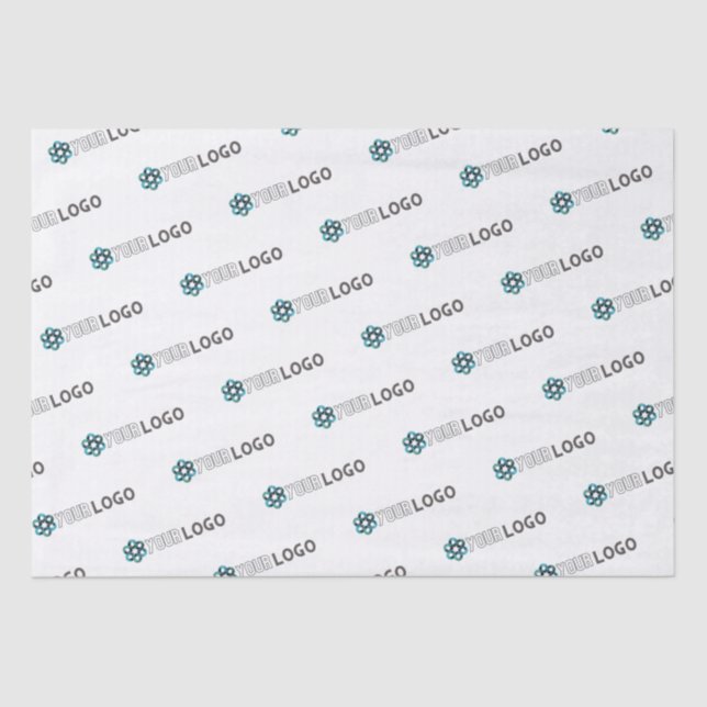 Papier Mousseline Logo commercial personnalisé emballage blanc (Recto)