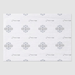 Papier Mousseline Logo d'affaires White Christmas Snowflake