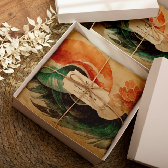 Papier Mousseline Logo de marque de marque écologique et artisanal (Créateur téléchargé)