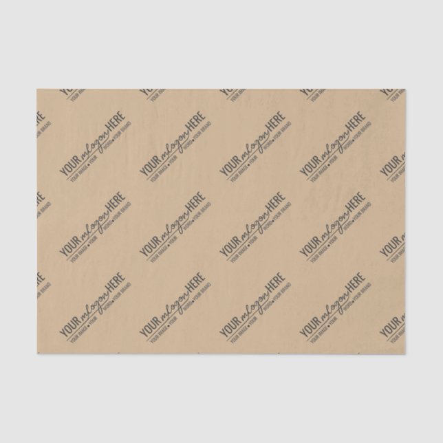 Papier Mousseline Logo de marque d'entreprise Rustic Kraft (Recto)