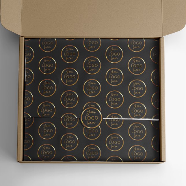 Papier Mousseline Logo de marque personnalisée Emballage d'entrepris (custom company business logo tissue wrapping paper)