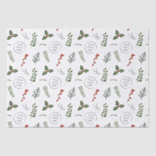 Papier Mousseline Logo de Noël Petite entreprise Promotions