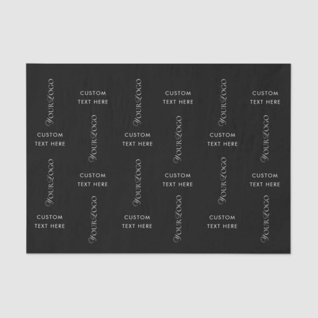 Papier Mousseline Logo de texte Entreprise personnalisée Arrière - p (Recto)