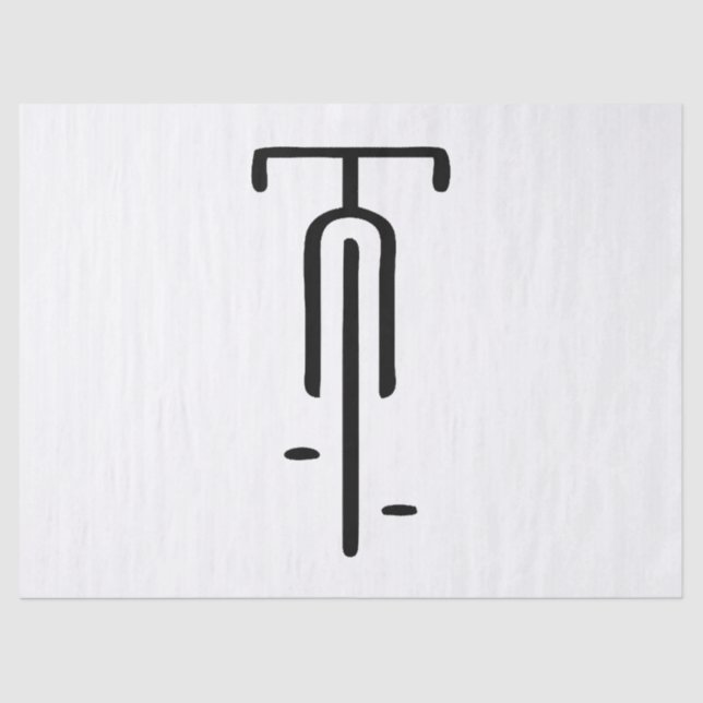Papier Mousseline Logo de vélo minimum Rétro, Cyclisme et Louveur de (Recto)