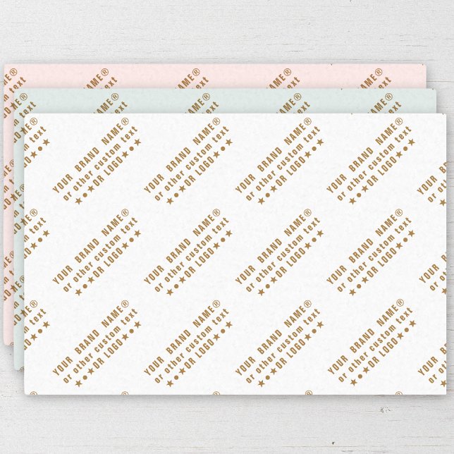 Papier Mousseline Logo d'entreprise ou texte or Marque d'entreprise  (Créateur téléchargé)