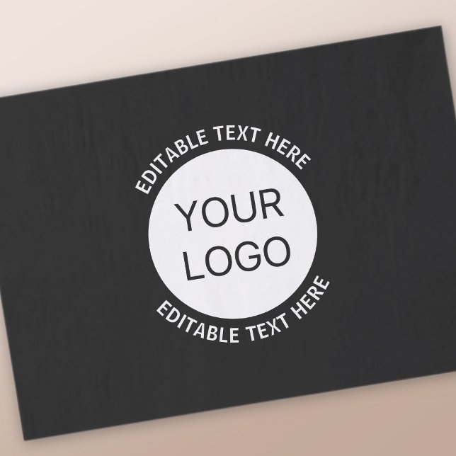 Papier Mousseline Logo d'entreprise ou toute image et texte modifiab (Créateur téléchargé)