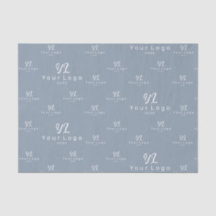 Papier Mousseline Logo Dusty Blue motif Emballage de marque