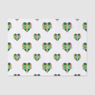 Papier Mousseline Logo heureux de mardi gras