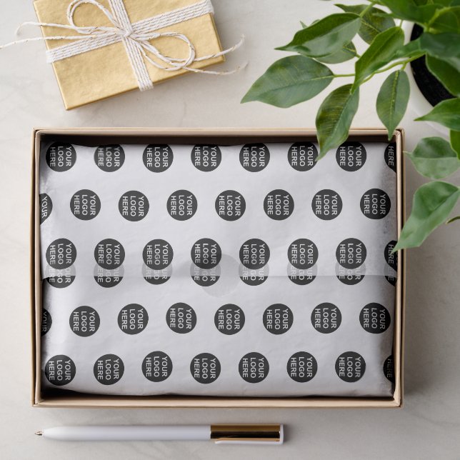Papier Mousseline LOGO MARQUE ENTREPRISE moderne simple professionne (Cadeau)
