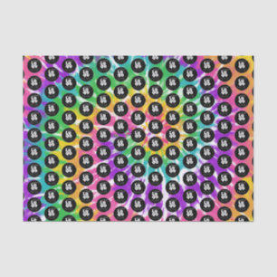 Papier Mousseline Logo personnalisé Arc en ciel Tiedye Imprimer Papi