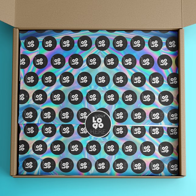 Papier Mousseline Logo Personnalisé Iridescente Holo Imprimer Papier (Créateur téléchargé)